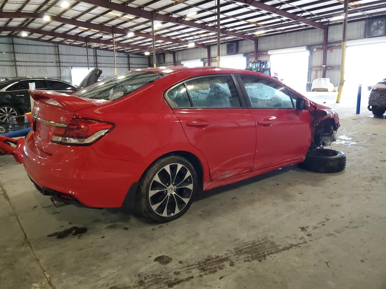 2013 Honda Civic VIN 2HGFB6E5XDH704978 Copart auction photo, front end / minor dent/scratches damage thumbnail 3