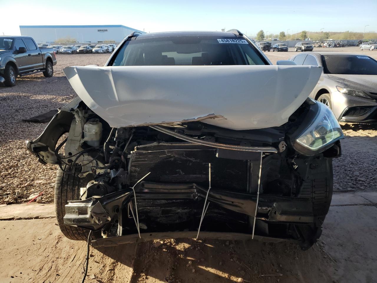 2015 Hyundai Santa Fe VIN KM8SR4HF0FU129299 Copart auction photo, front end / side damage thumbnail 5