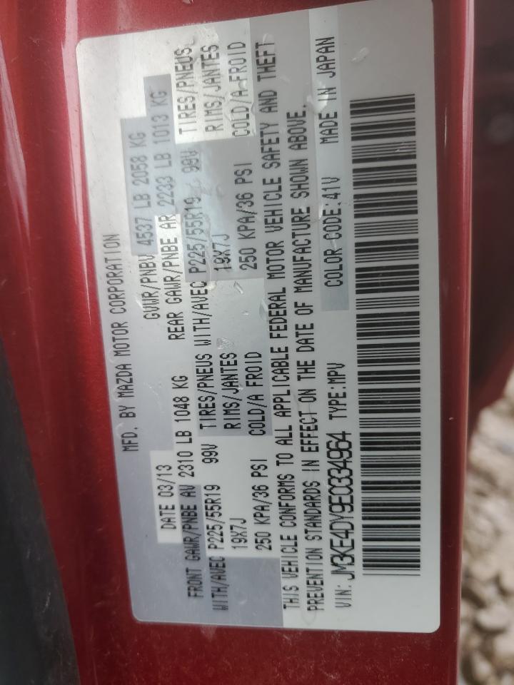2014 Mazda CX-5 VIN JM3KE4DY9E0334964 Copart auction photo, rear end / front end damage thumbnail 14
