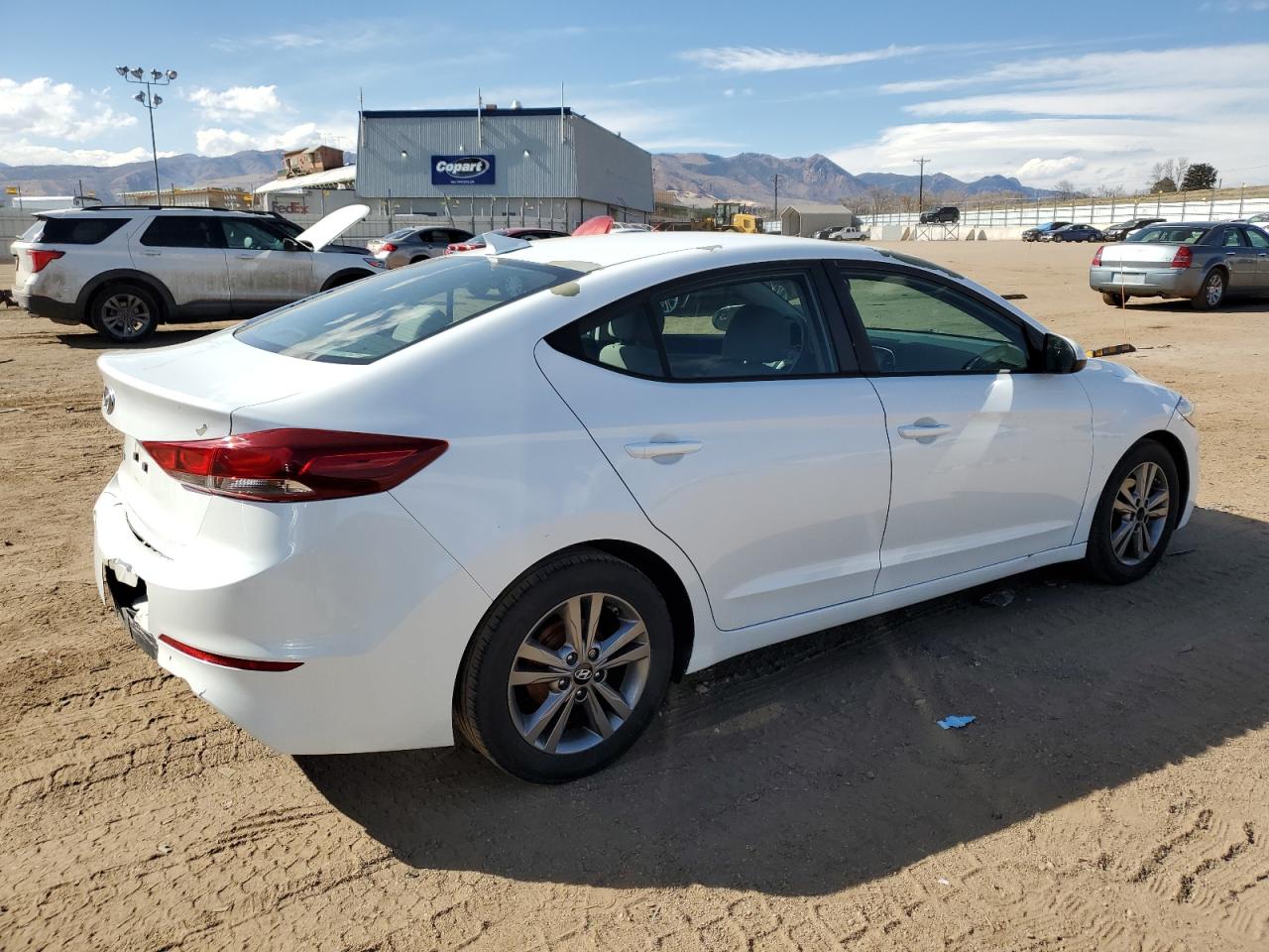 2017 Hyundai Elantra VIN 5NPD84LF7HH002277 Copart auction photo, rear end / side damage thumbnail 3