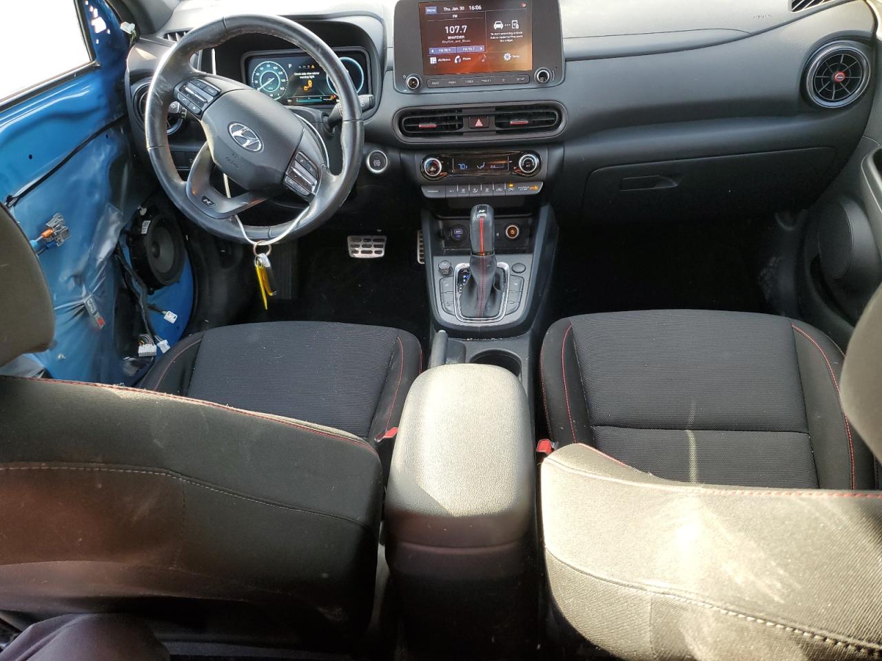 2022 Hyundai Kona VIN KM8K33A38NU860489 Copart auction photo, partial repair damage thumbnail 8