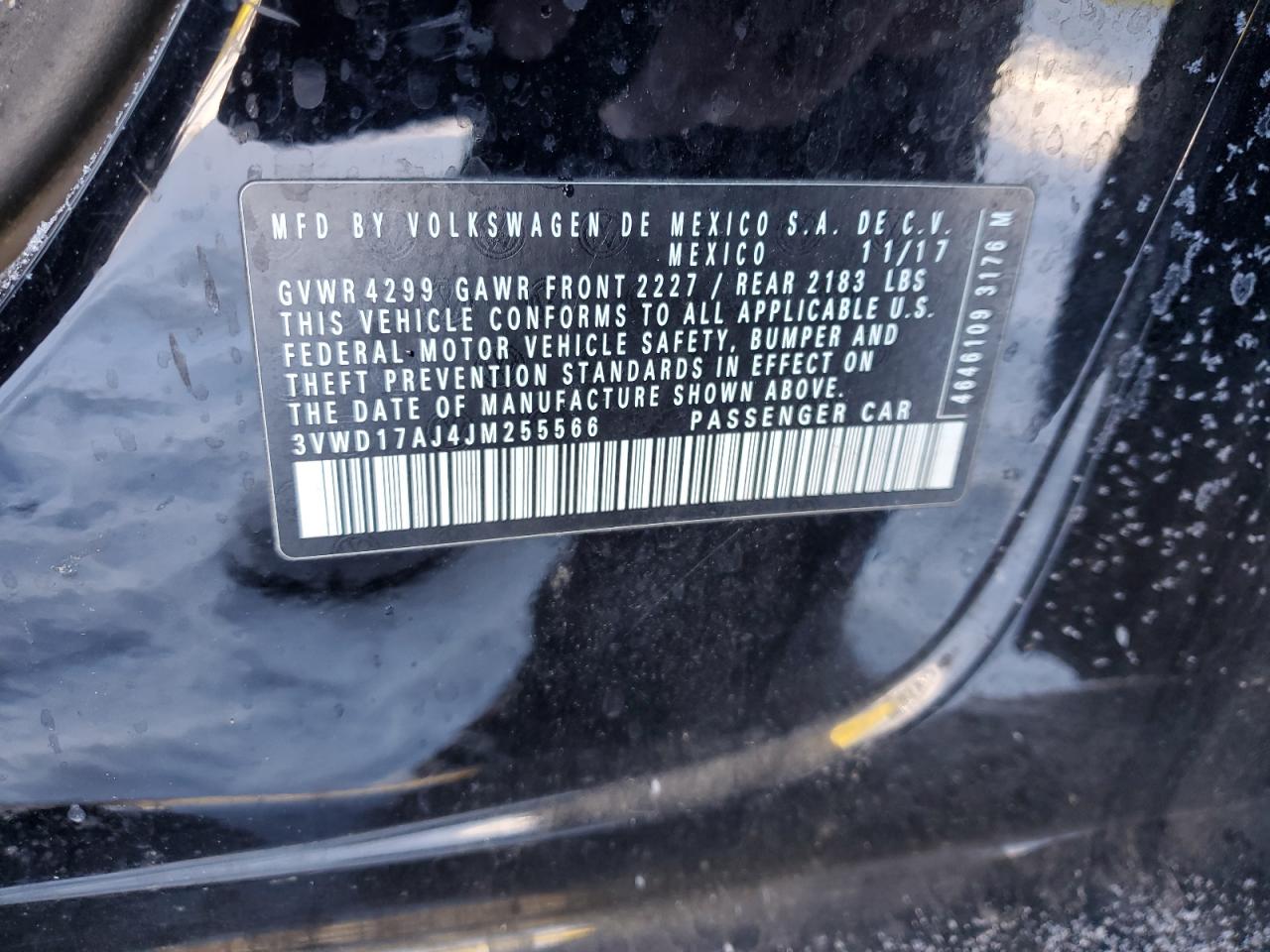 2018 Volkswagen Jetta VIN 3VWD17AJ4JM255566 Copart auction photo, rear end damage thumbnail 12