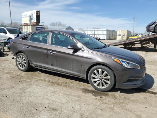 2015 Hyundai Sonata VIN 5NPE34AF9FH256608 Copart auction photo, rear end / minor dent/scratches damage thumbnail 4