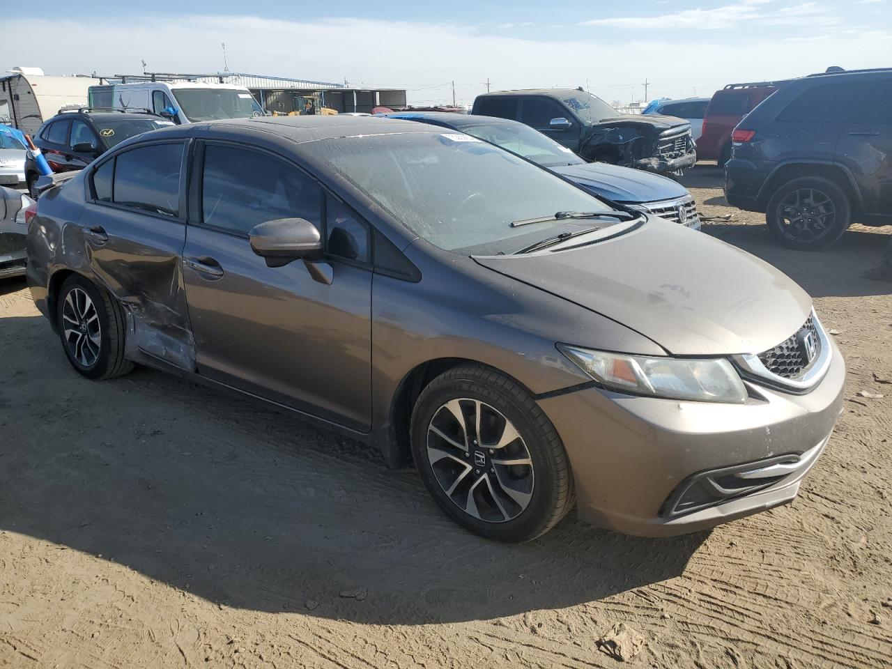 2014 Honda Civic VIN 19XFB2F83EE009268 Copart auction photo, side damage thumbnail 4