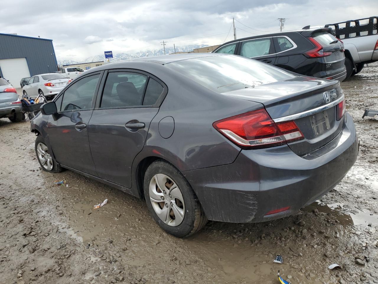 2014 Honda Civic VIN 2HGFB2E54EH530898 Copart auction photo, front end / rear end damage thumbnail 2