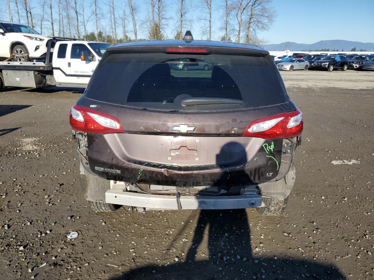 2020 Chevrolet Equinox VIN 2GNAXKEV5L6170566 Copart auction photo, rear end / side damage thumbnail 6