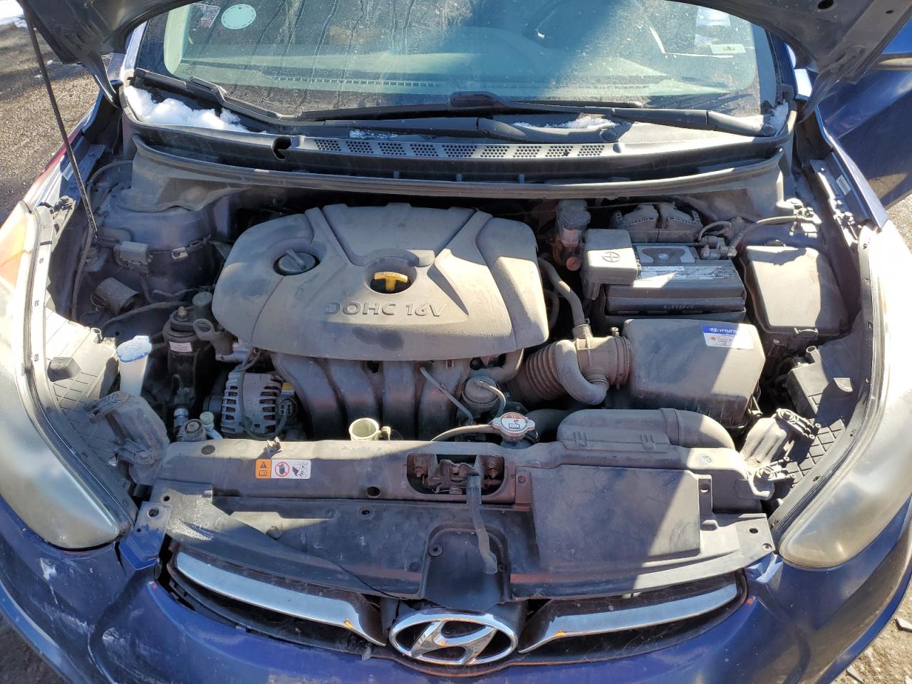 2013 Hyundai Elantra VIN KMHDH4AE3DU736890 Copart auction photo, rear end / front end damage thumbnail 11