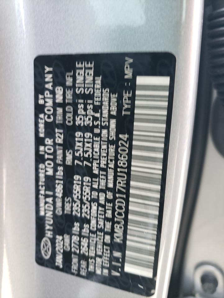 2024 Hyundai Tucson VIN KM8JCCD17RU186024 Copart auction photo, all over damage thumbnail 14