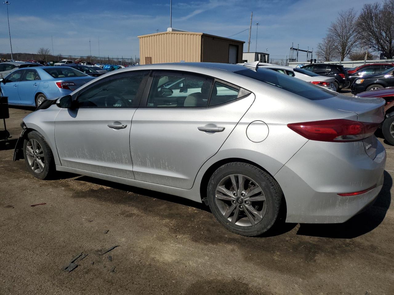 2018 Hyundai Elantra VIN 5NPD84LF9JH338583 Copart auction photo, undercarriage / front end damage thumbnail 2