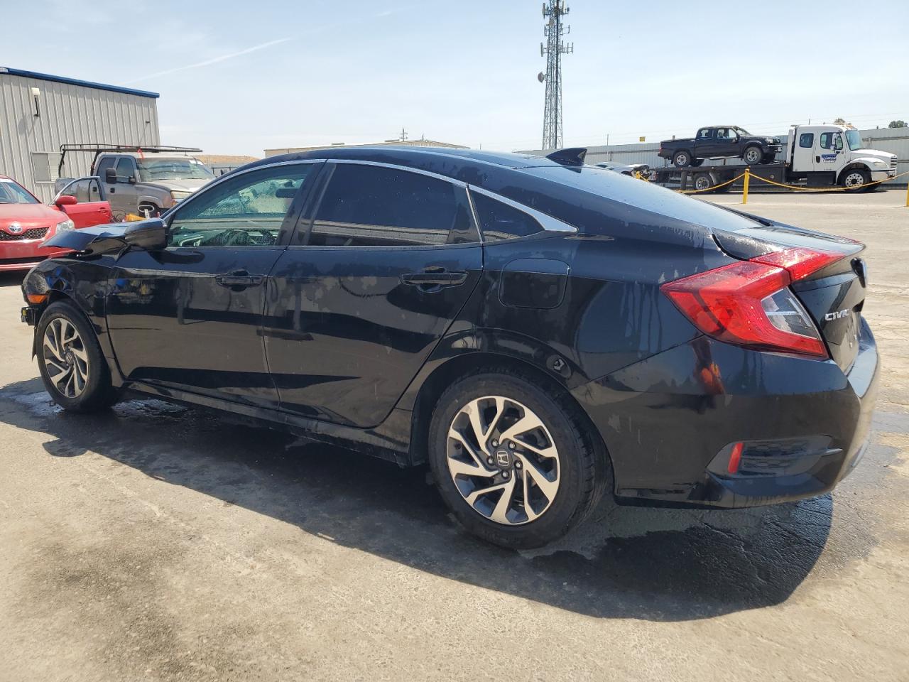 2018 Honda Civic VIN 2HGFC2F76JH584288 Copart auction photo, front end / side damage thumbnail 2