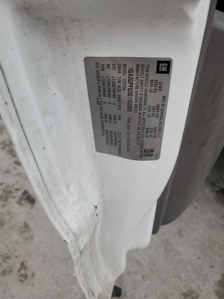 2016 Chevrolet Express VIN 1GAZGPFG3G1162363 Copart auction photo, front end / side damage thumbnail 13