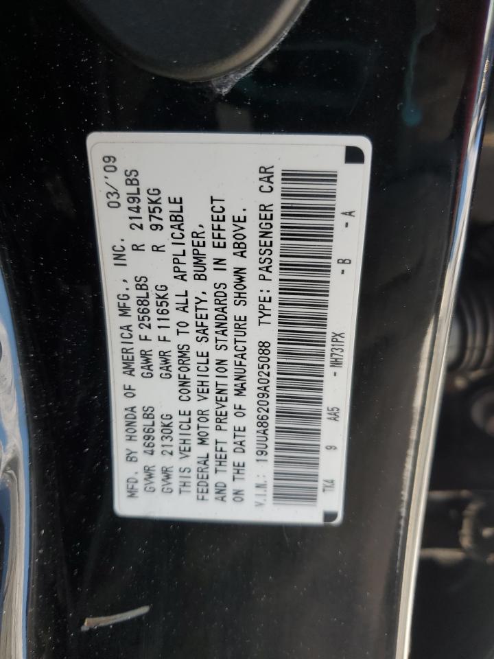 2009 Acura TL VIN 19UUA86209A025088 Copart auction photo, front end / side damage thumbnail 14