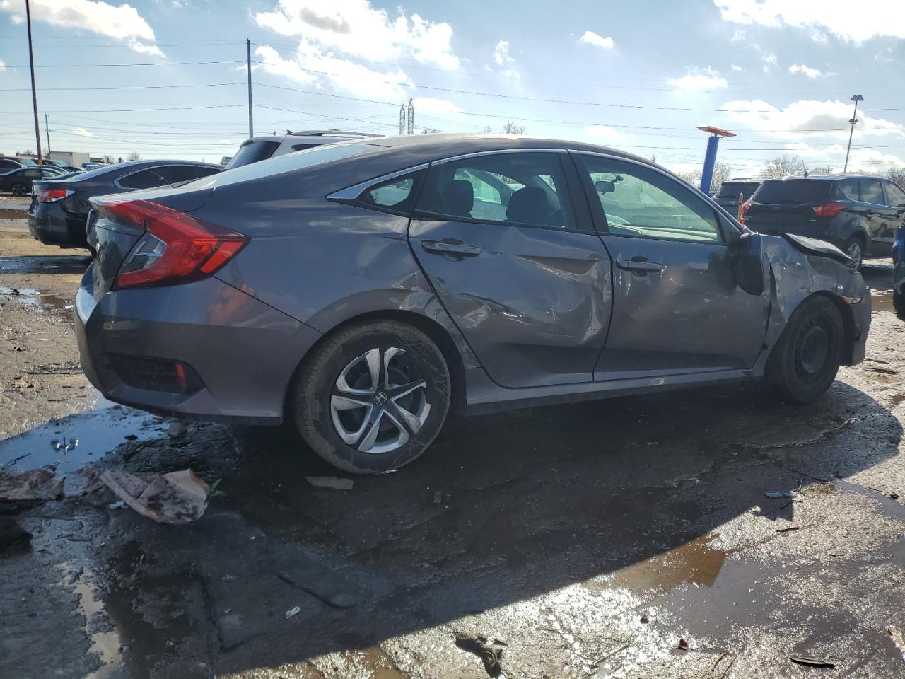 2017 Honda Civic VIN 19XFC2F50HE036421 Copart auction photo, side damage thumbnail 3