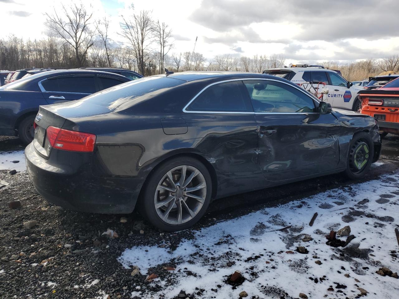 2013 Audi A5 VIN WAULFAFR0DA062048 Copart auction photo, side / front end damage thumbnail 3