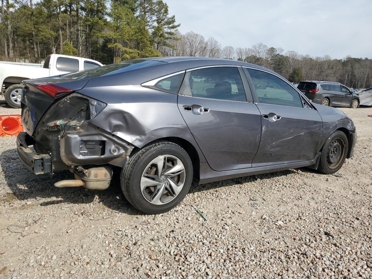 2019 Honda Civic VIN 2HGFC2F65KH565515 Copart auction photo, rear end / side damage thumbnail 3