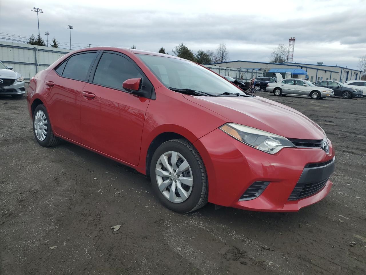 2015 Toyota Corolla VIN 2T1BURHE8FC321140 Copart auction photo, side / rear end damage thumbnail 4
