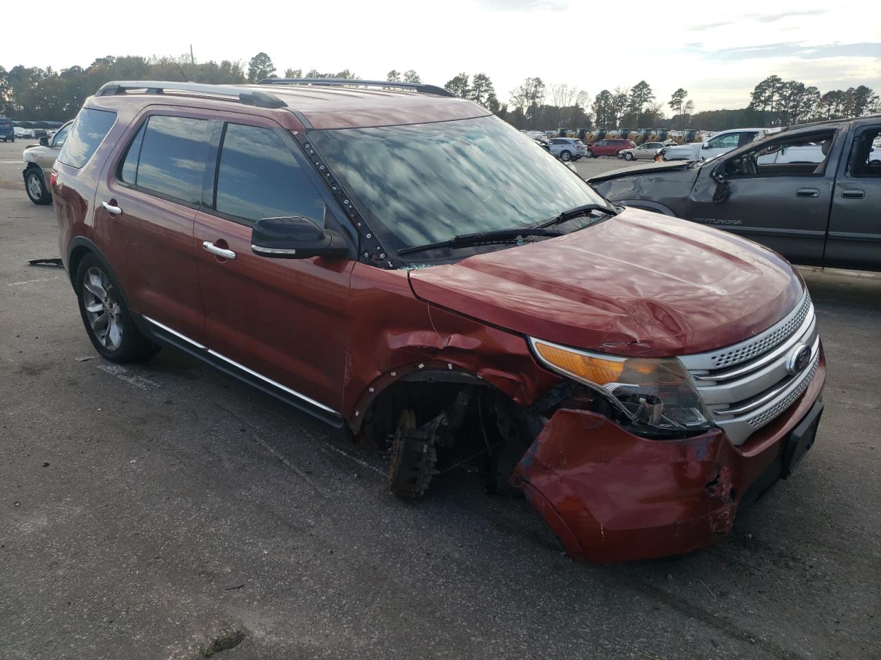 2014 Ford Explorer VIN 1FM5K7D82EGA02884 Copart auction photo, all over / undercarriage damage thumbnail 4