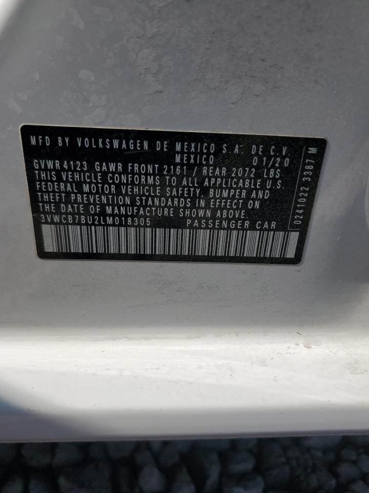 2020 Volkswagen Jetta VIN 3VWCB7BU2LM018305 Copart auction photo, front end damage thumbnail 12