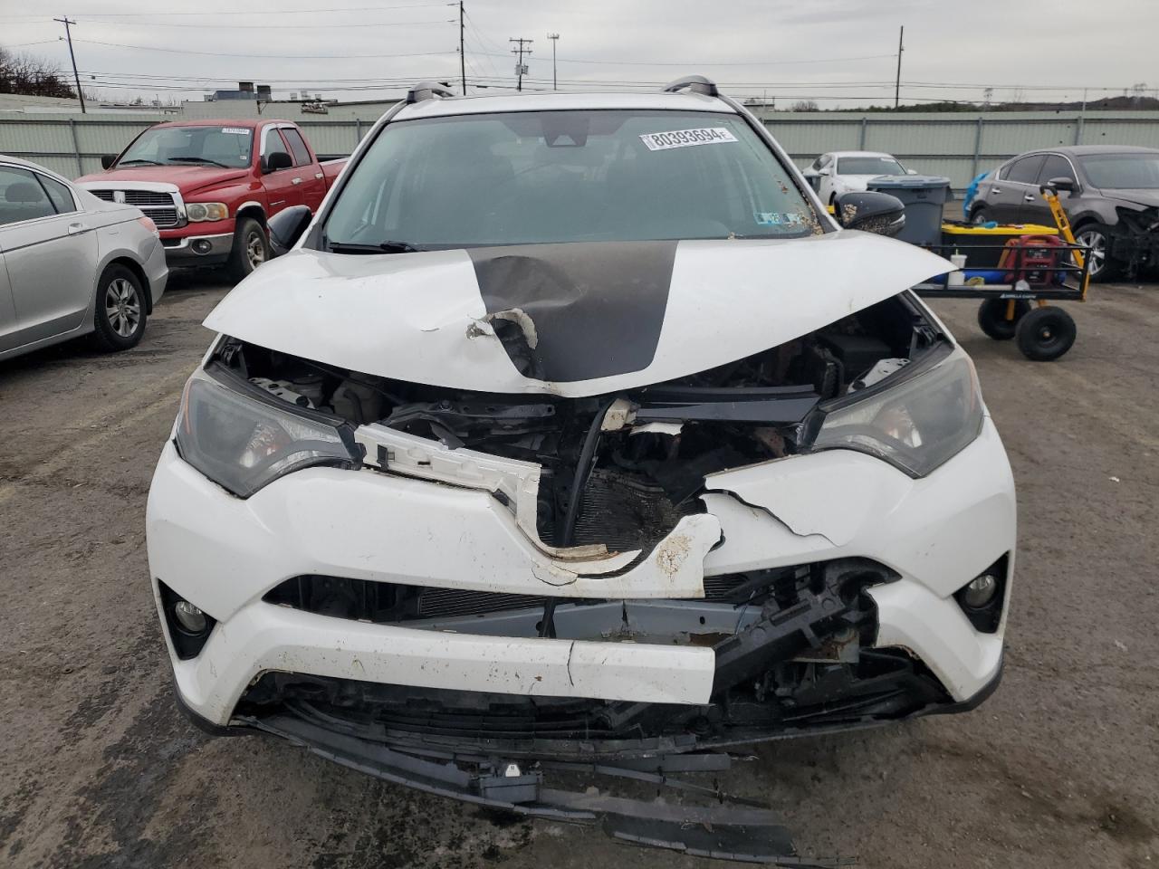 2018 Toyota RAV 4 VIN 2T3RFREVXJW765082 Copart auction photo, front end damage thumbnail 5