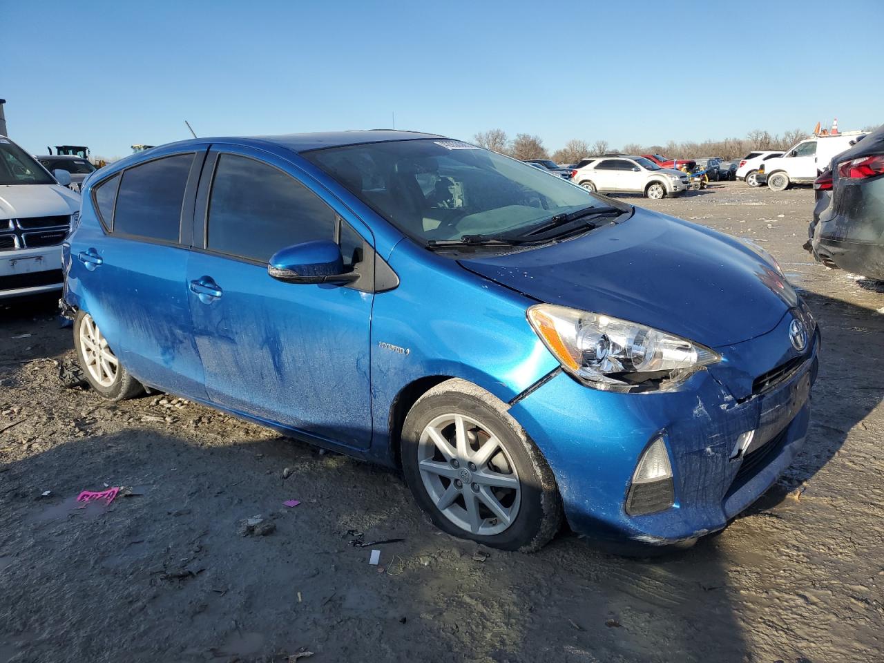 2014 Toyota Prius VIN JTDKDTB36E1067578 Copart auction photo, rear end / front end damage thumbnail 4