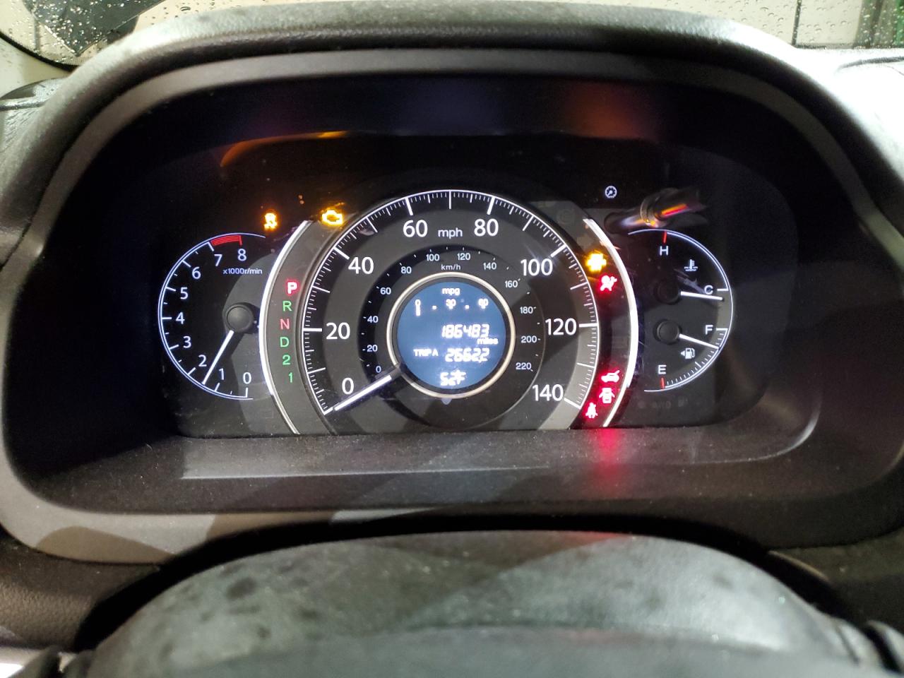 2012 Honda CR-V VIN 2HKRM4H34CH611108 Copart auction photo, front end / side damage thumbnail 9