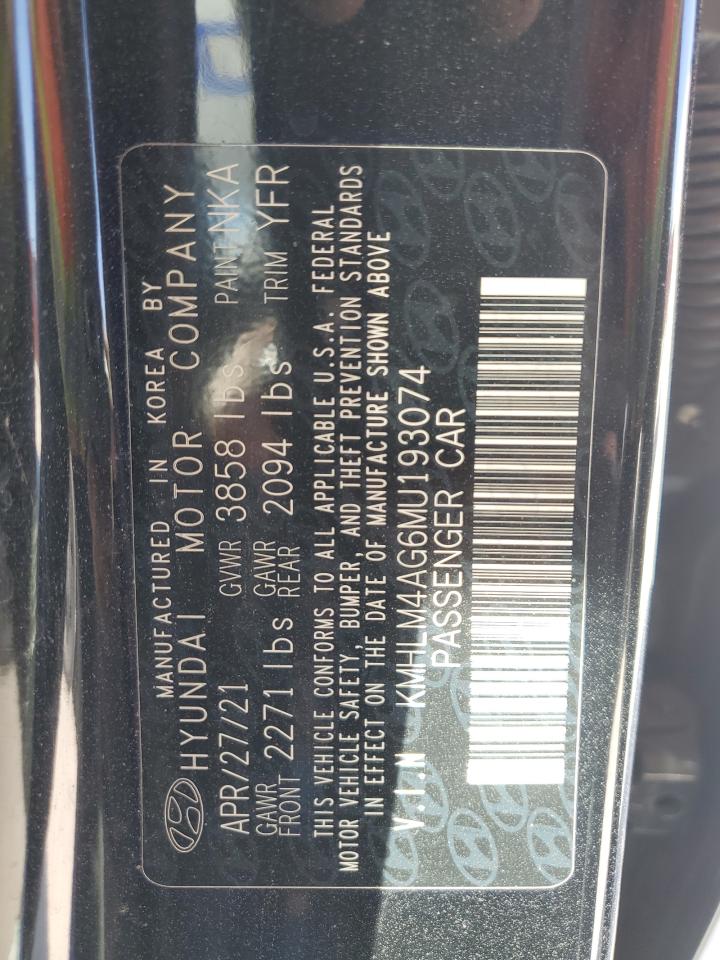 2021 Hyundai Elantra VIN KMHLM4AG6MU193074 Copart auction photo, rear end / front end damage thumbnail 13