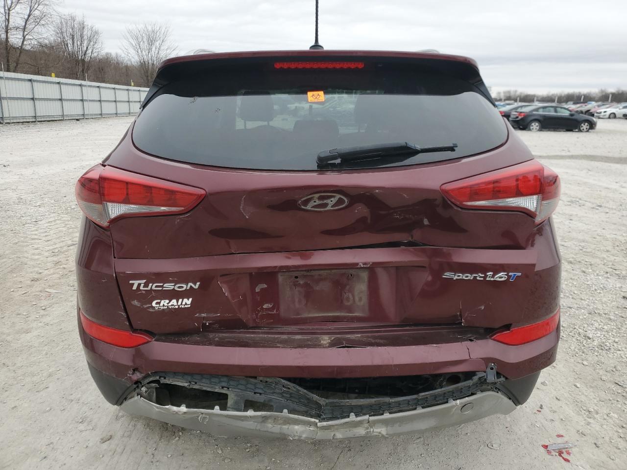 2017 Hyundai Tucson VIN KM8J33A20HU504092 Copart auction photo, hail / all over damage thumbnail 6