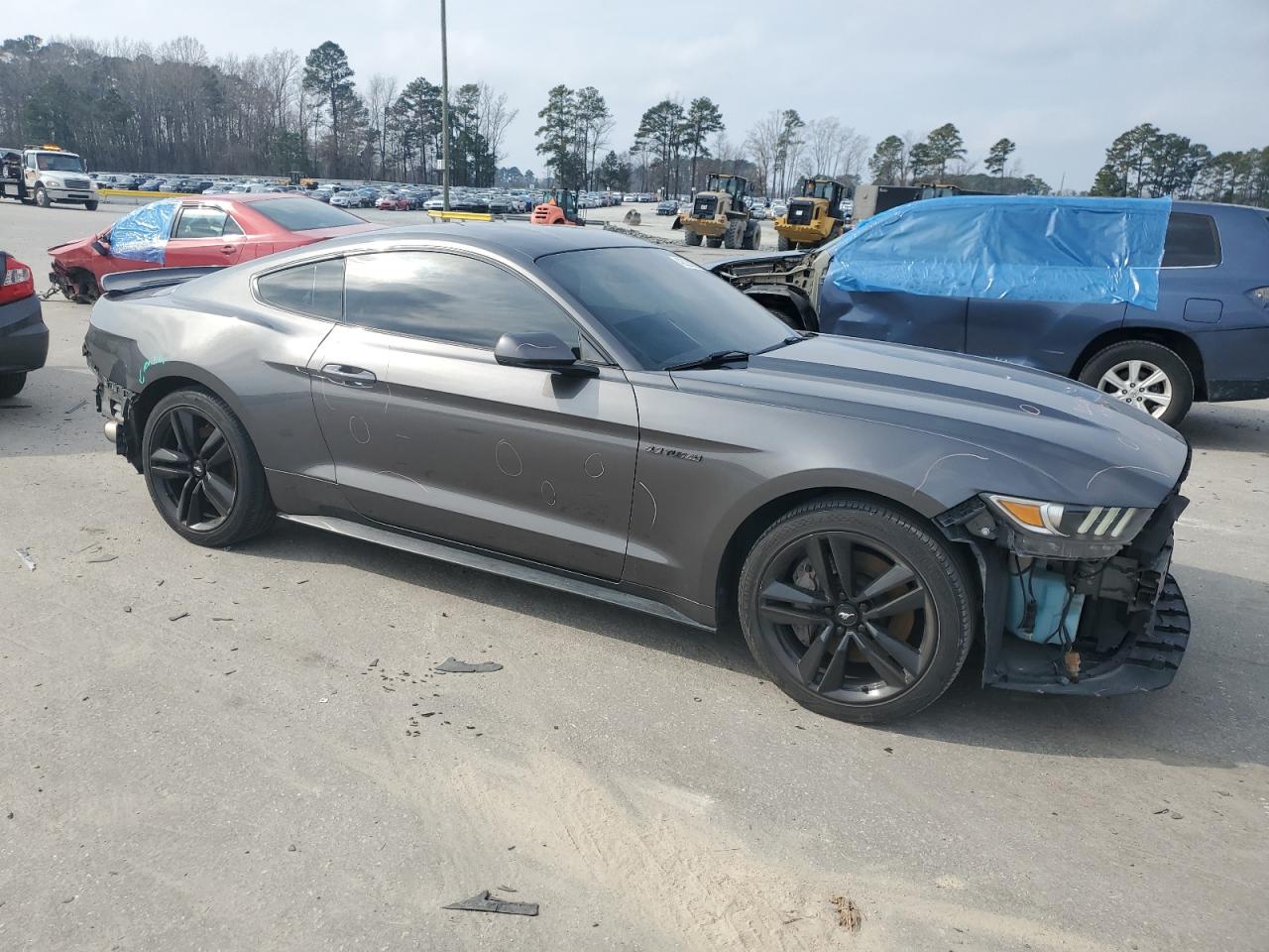 2017 Ford Mustang VIN 1FA6P8TH9H5301313 Copart auction photo, all over damage thumbnail 4