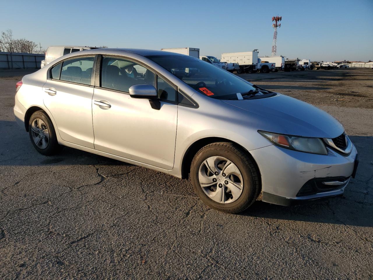 2014 Honda Civic VIN 19XFB2F53EE231282 Copart auction photo, side / rear end damage thumbnail 4
