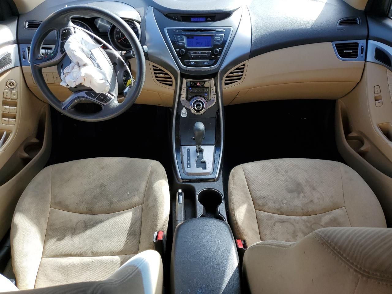 2013 Hyundai Elantra VIN KMHDH4AEXDU683184 Copart auction photo, front end / mechanical damage thumbnail 8