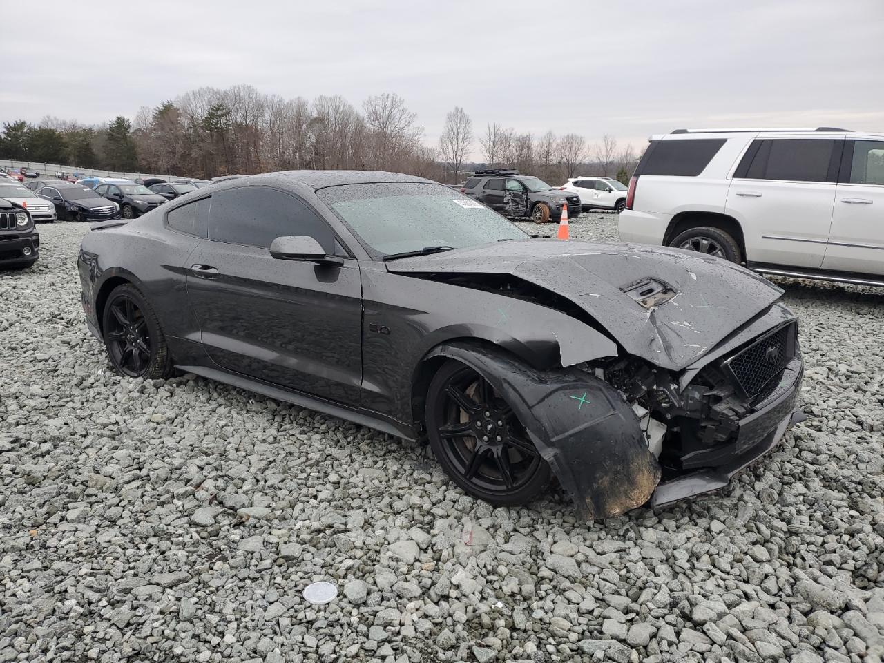 2019 Ford Mustang VIN 1FA6P8CFXK5141657 Copart auction photo, front end damage thumbnail 4