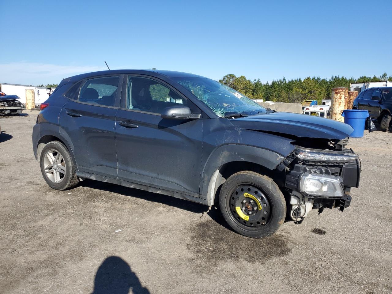 2019 Hyundai Kona VIN KM8K12AA1KU322369 Copart auction photo, front end / mechanical damage thumbnail 4