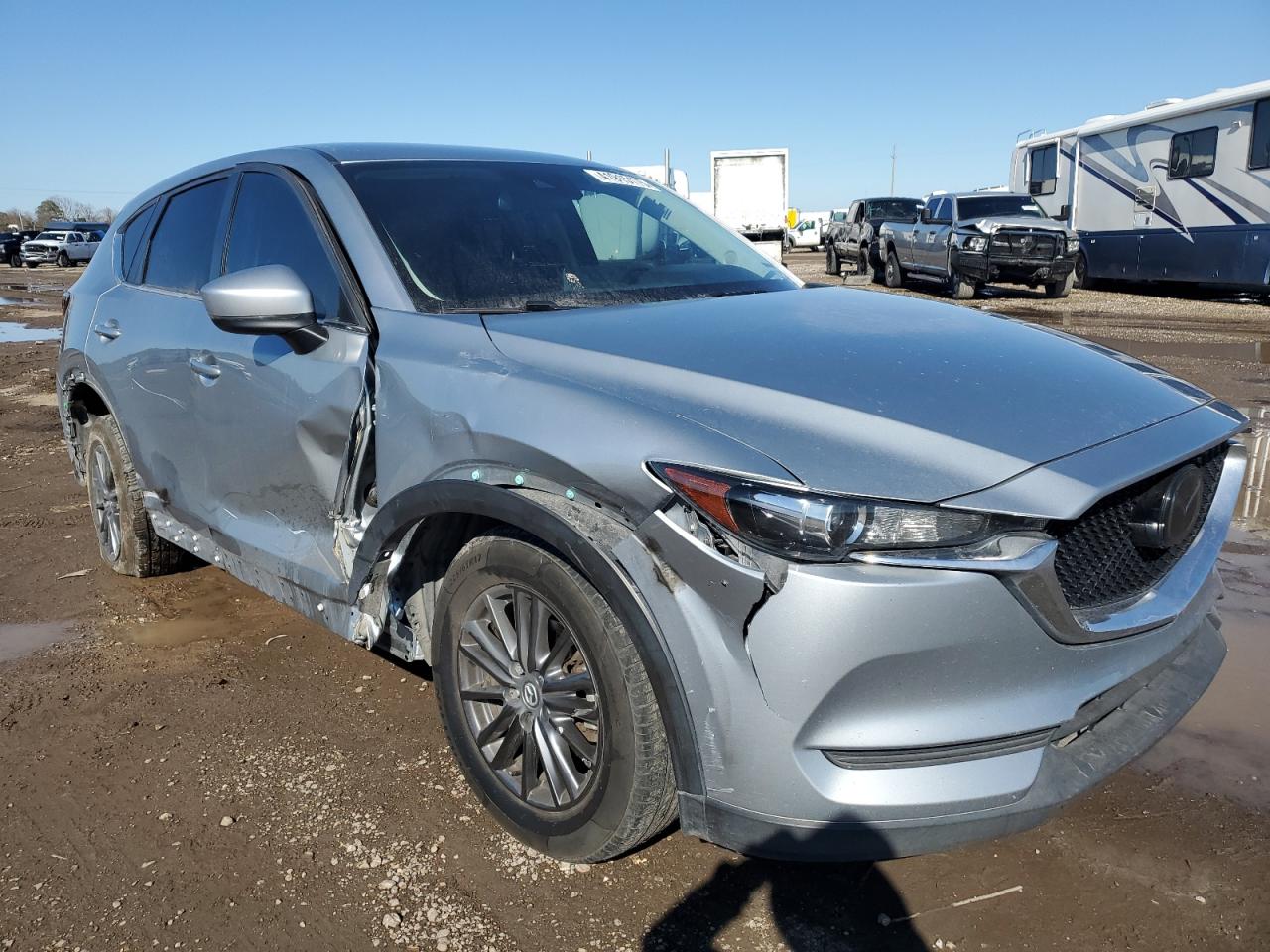2021 Mazda CX-5 VIN JM3KFBCM6M0352207 Copart auction photo, front end / side damage thumbnail 4