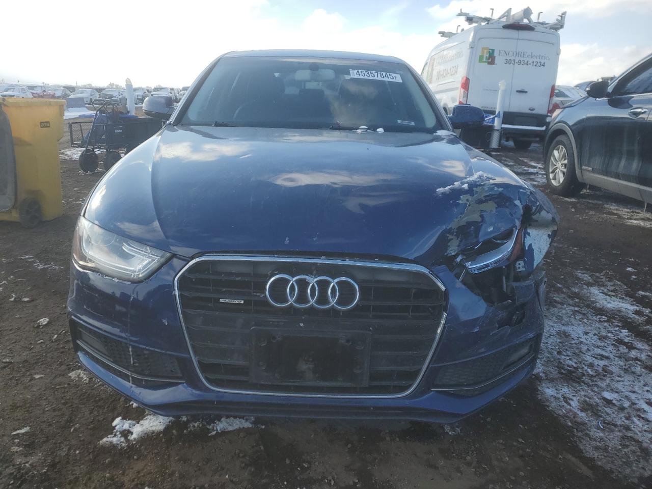2014 Audi A4 VIN WAUBFAFL6EA080305 Copart auction photo, front end damage thumbnail 5