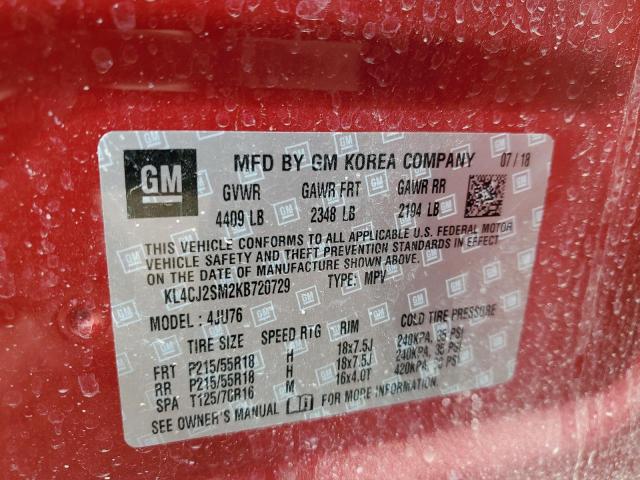 2019 Buick Encore VIN KL4CJ2SM2KB720729 Copart auction photo, front end damage thumbnail 13