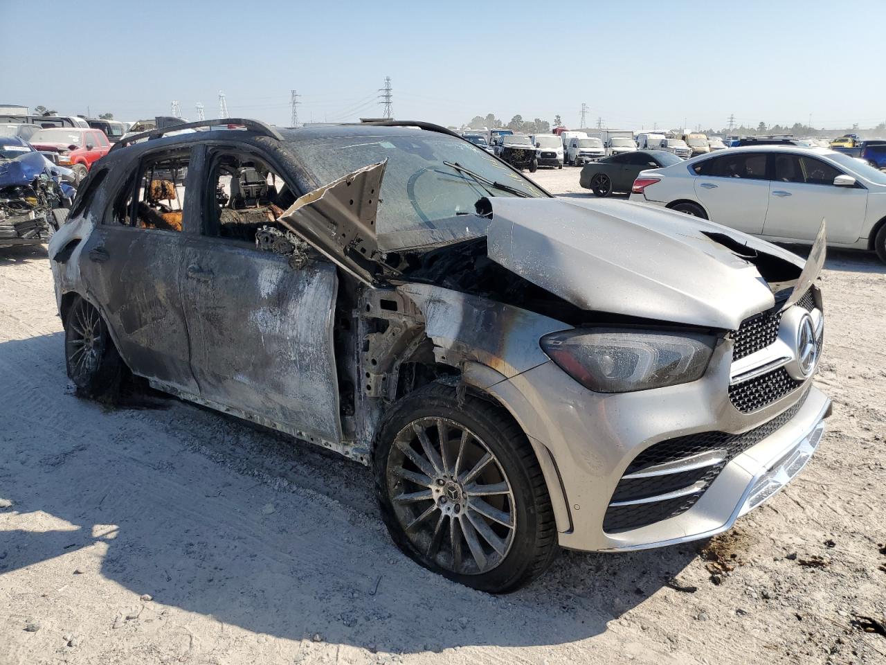 2021 Mercedes-Benz GLE VIN 4JGFB4JB9MA567587 Copart auction photo, burn damage thumbnail 4