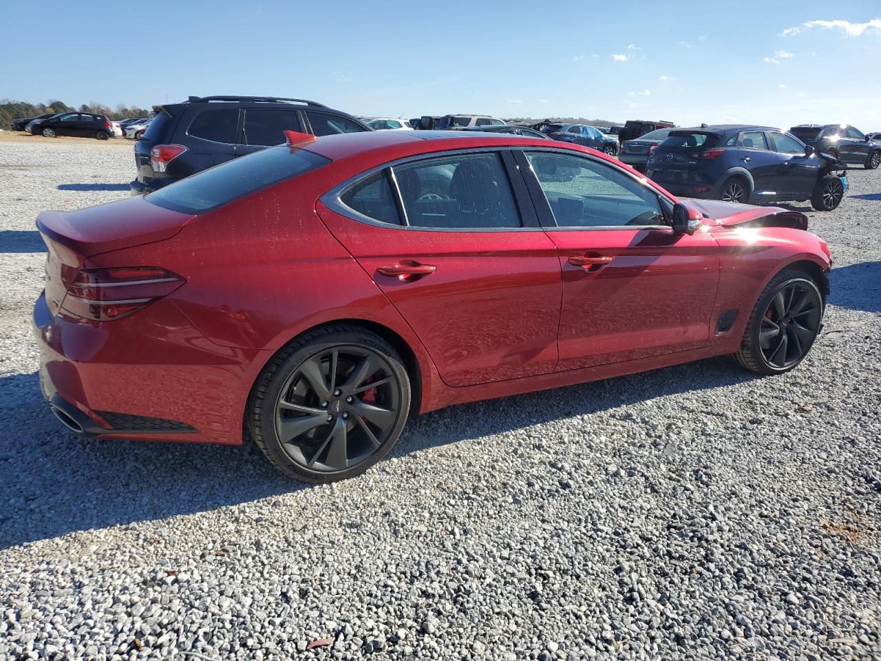 2023 Genesis G70 VIN KMTG54TE4PU113825 Copart auction photo, front end / mechanical damage thumbnail 3