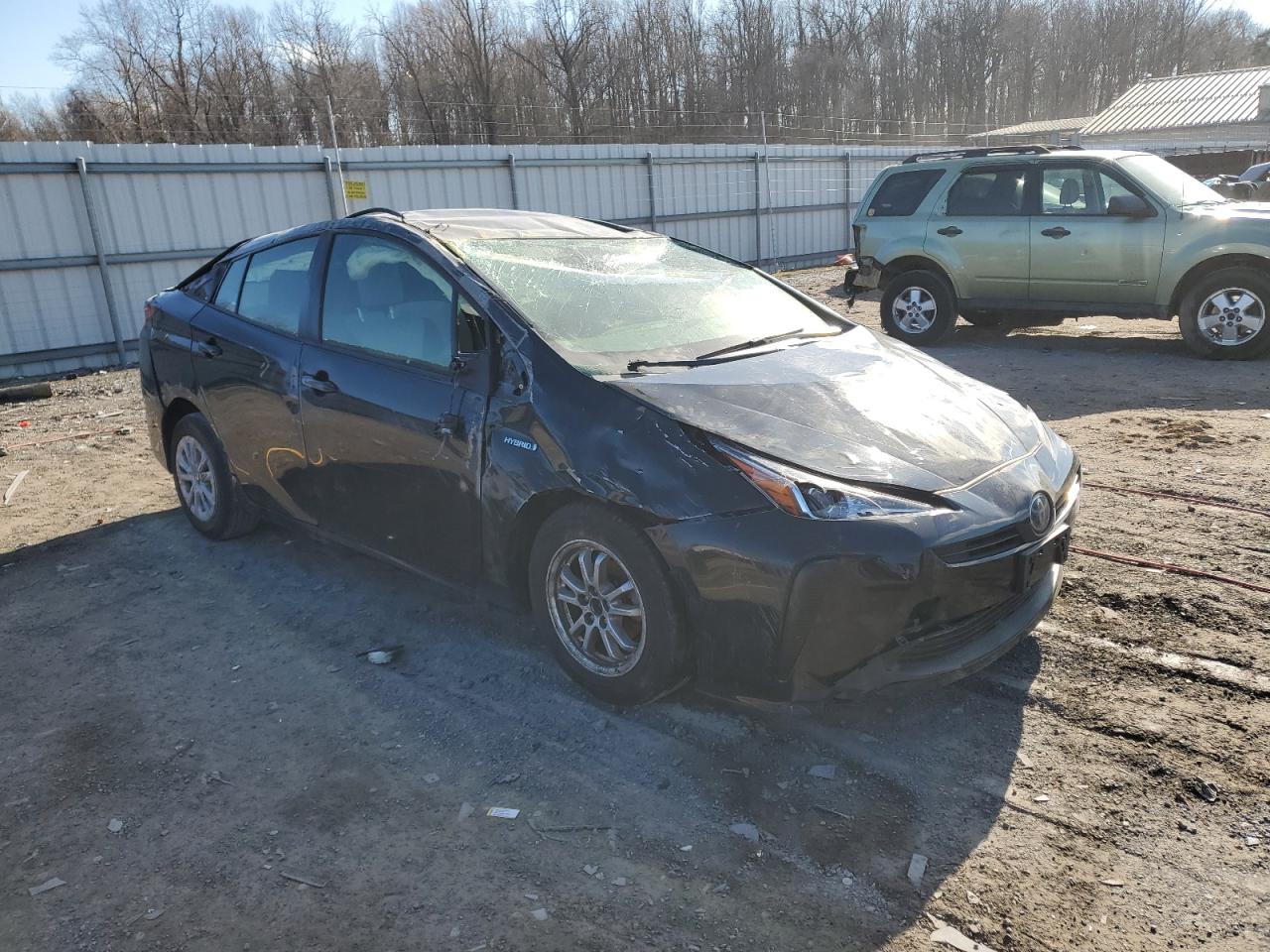 2019 Toyota Prius VIN JTDKARFU3K3096373 Copart auction photo, rollover damage thumbnail 4