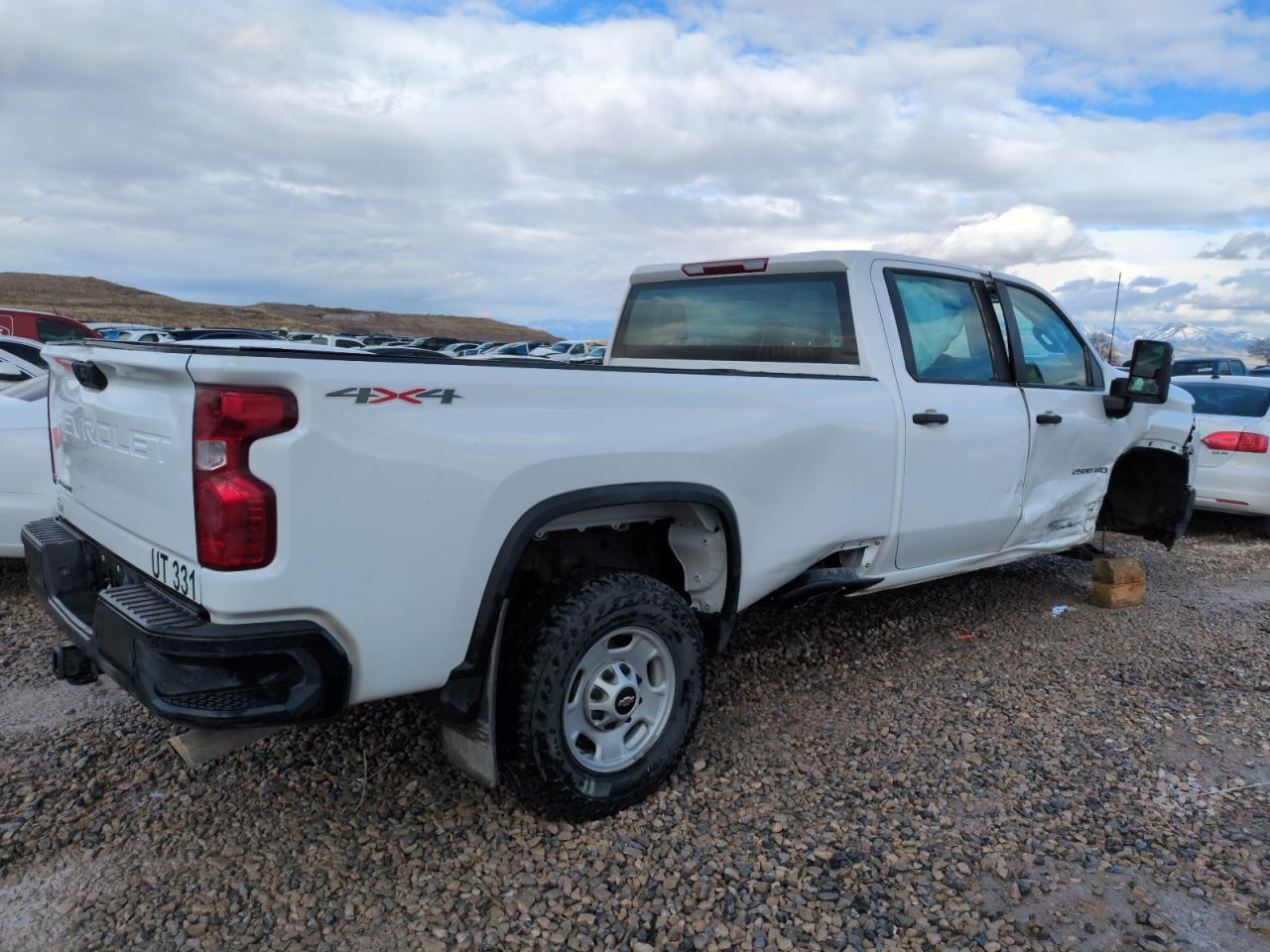 2024 Chevrolet Silverado VIN 1GC4YLE7XRF213128 Copart auction photo, front end / side damage thumbnail 3