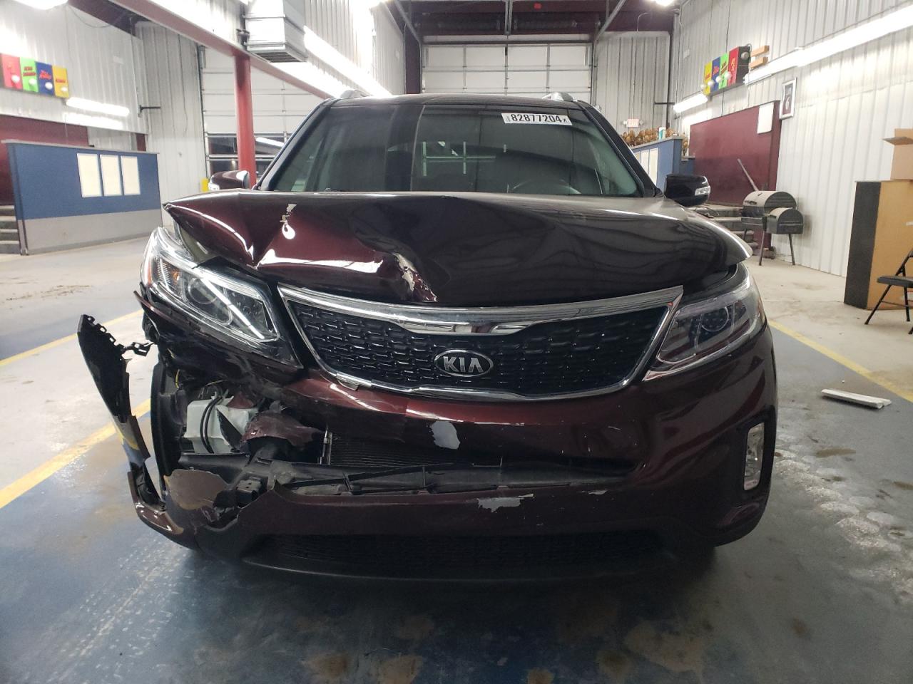 2015 KIA Sorento VIN 5XYKTCA62FG612739 Copart auction photo, front end / side damage thumbnail 5