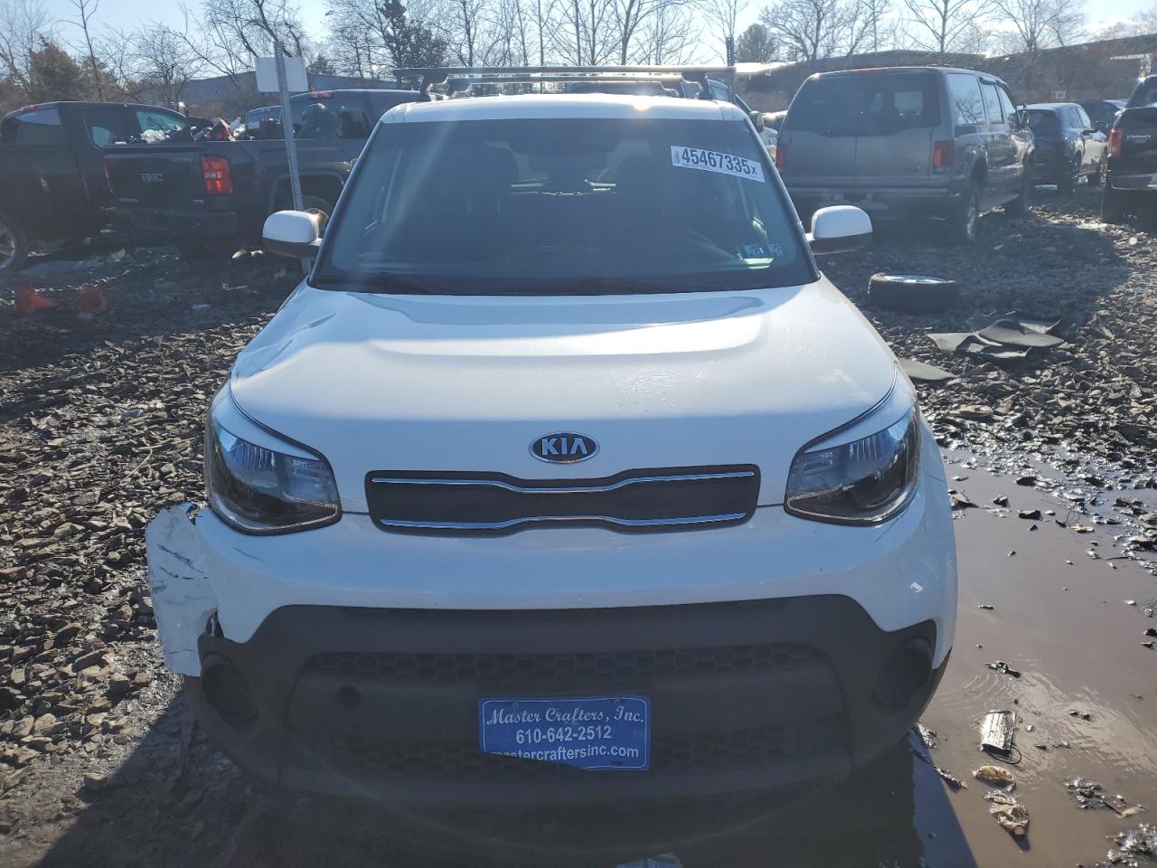 2019 KIA Soul VIN KNDJN2A20K7697536 Copart auction photo, front end / side damage thumbnail 5