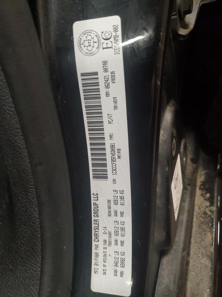 2015 Chrysler 200 VIN 1C3CCCFB5FN530981 Copart auction photo, front end damage thumbnail 13