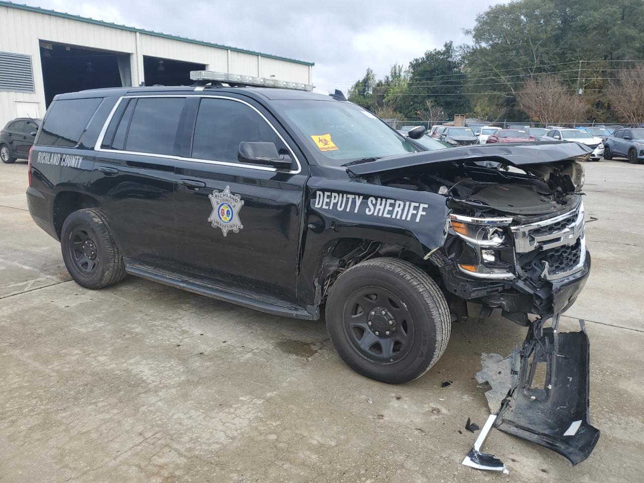 2018 Chevrolet Tahoe VIN 1GNSKDEC8JR312973 Copart auction photo, front end damage thumbnail 4