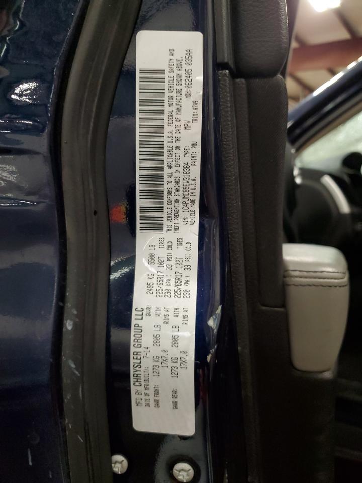 2014 Jeep Grand Cherokee VIN 1C4PJMCB9EW318364 Copart auction photo, front end / side damage thumbnail 13