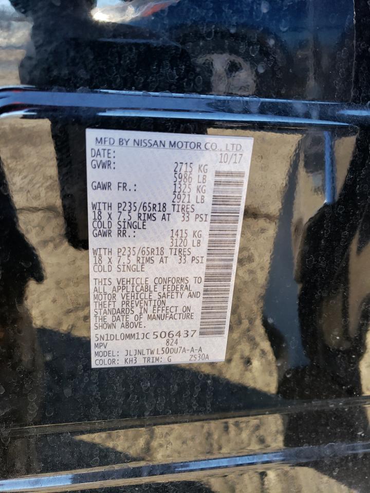 2018 Infiniti QX60 VIN 5N1DL0MM1JC506437 Copart auction photo, front end damage thumbnail 13