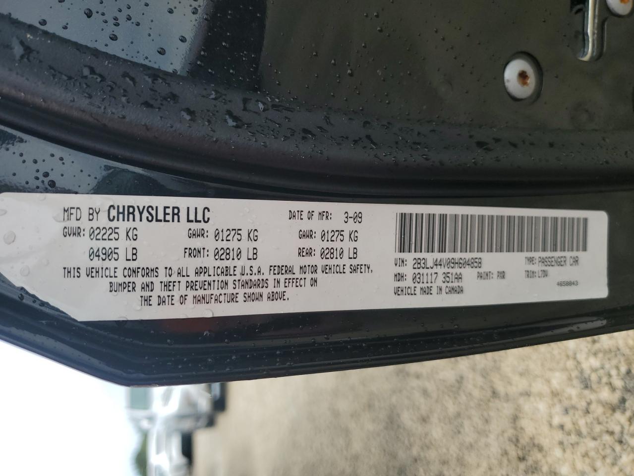 2009 Dodge Challenger VIN 2B3LJ44V09H604858 Copart auction photo, water/flood damage thumbnail 13