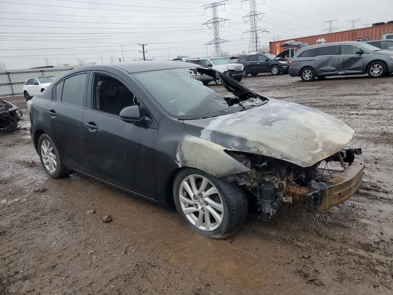 2012 Mazda 3 VIN JM1BL1V73C1552053 Copart auction photo, burn damage thumbnail 4