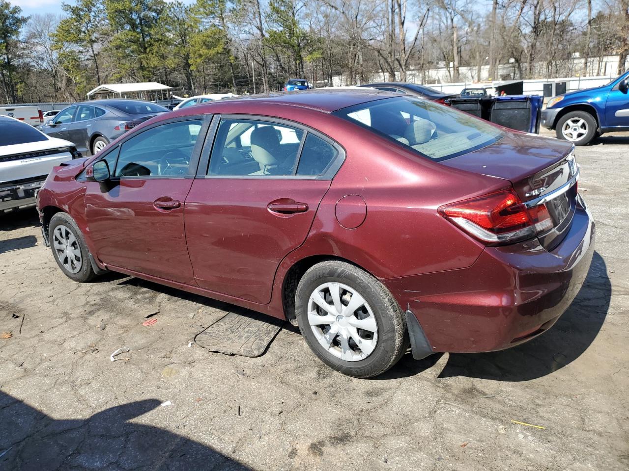2013 Honda Civic VIN 2HGFB2F55DH527165 Copart auction photo, front end damage thumbnail 2