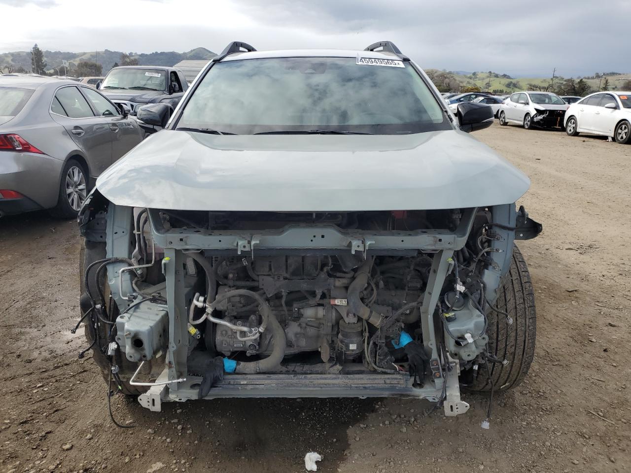 2022 Toyota RAV 4 VIN 2T3J1RFV7NW257927 Copart auction photo, front end / side damage thumbnail 5