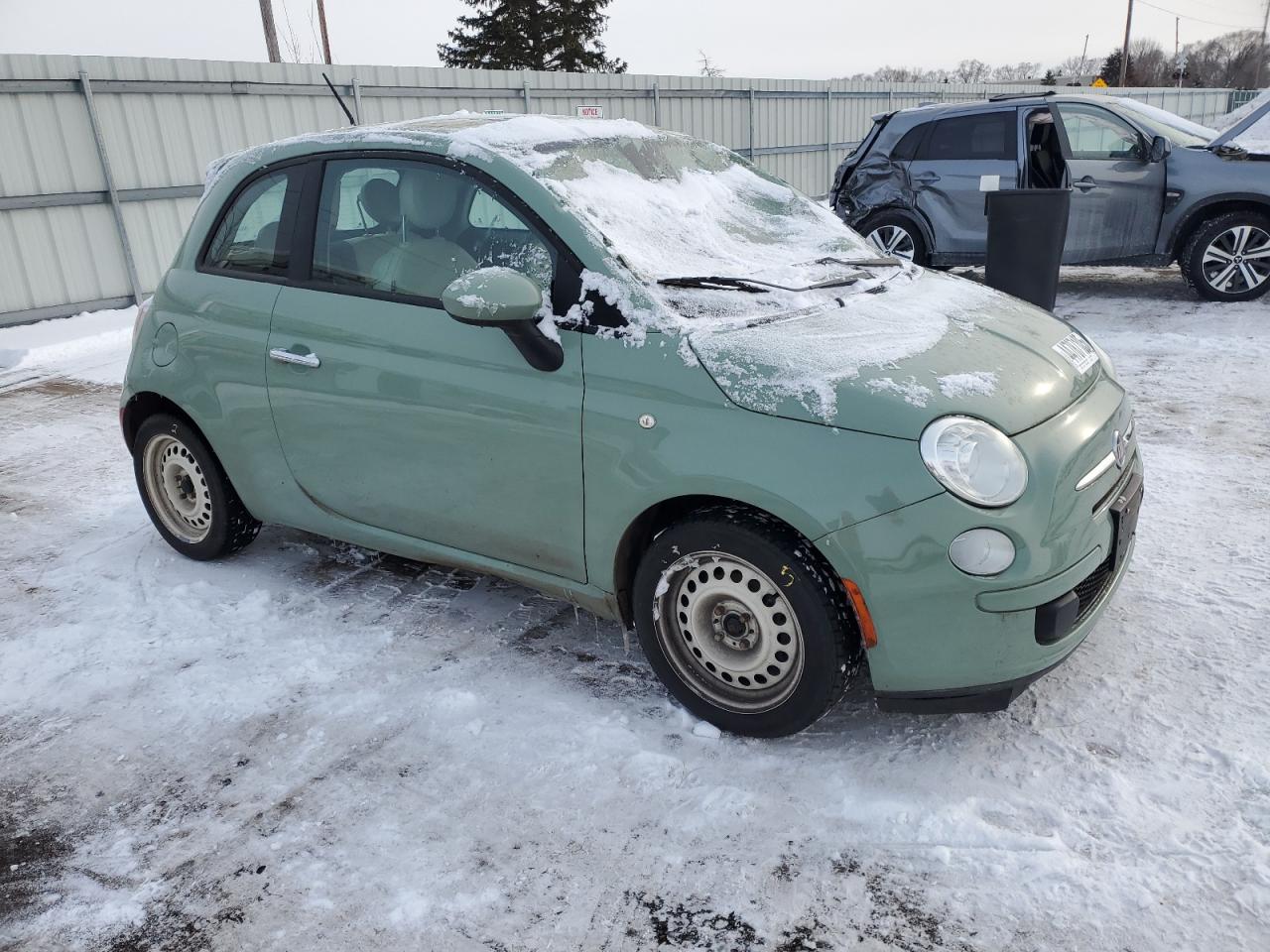 2013 Fiat 500 VIN 3C3CFFAR3DT686169 Copart auction photo, front end damage thumbnail 4